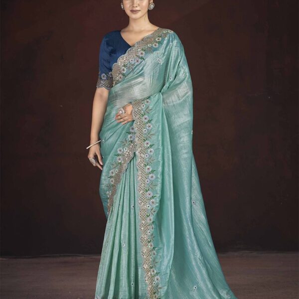 Nayara Elegant Embroidered Saree with Designer Border