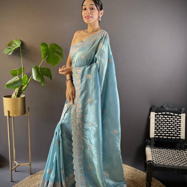 Nayantara Classic Embroidered Silk Saree