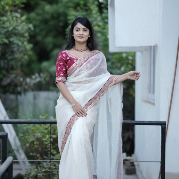 Avantika Elegant Banarasi Embroidered Saree