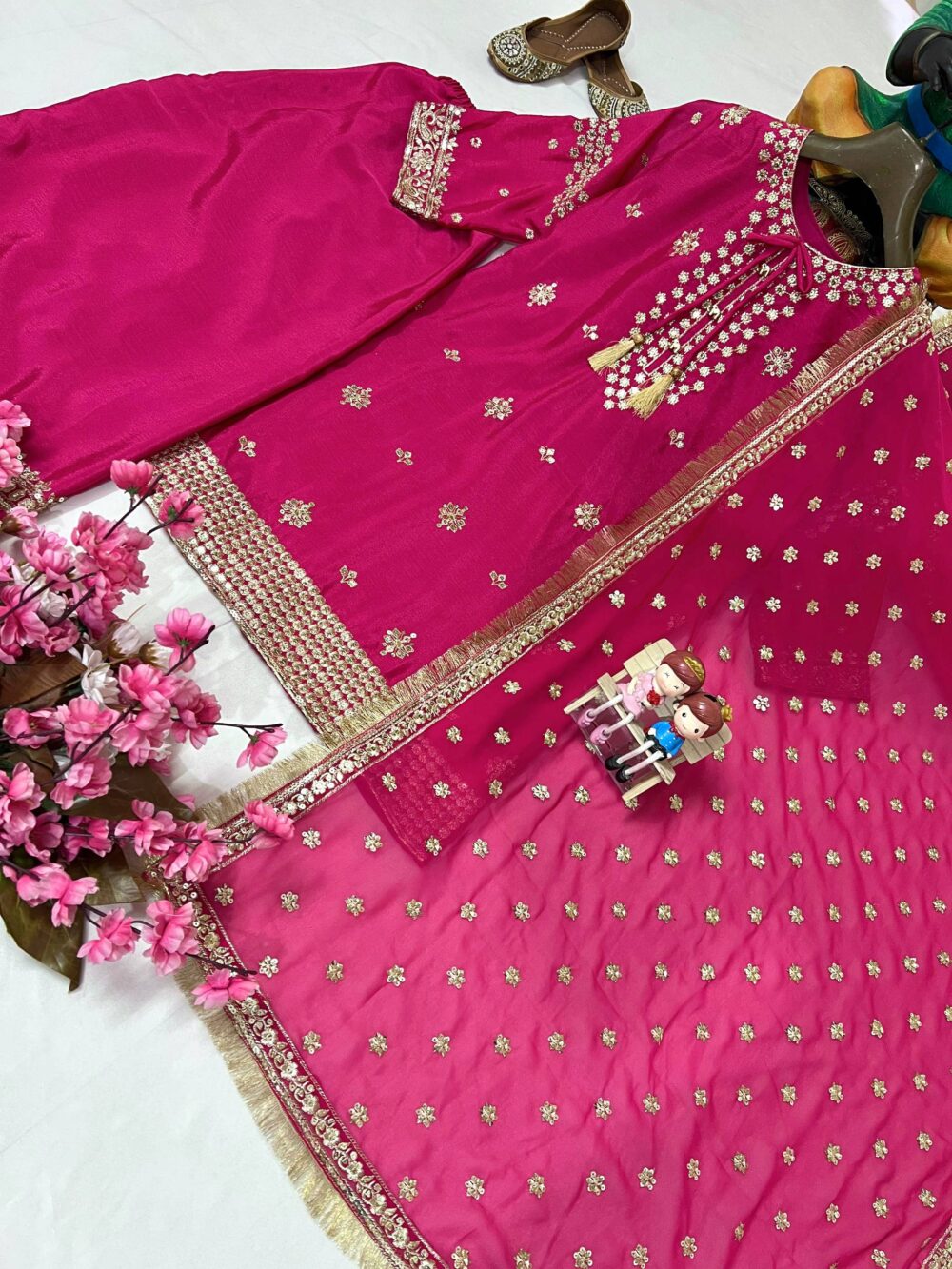 Magenta Heavy Dupatta Suit Set - Image 5