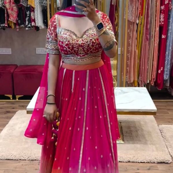 Sitara Blush Gold Lehenga Ensemble