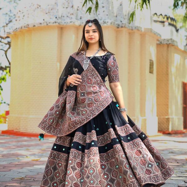 Tvarika Folkloom Embroidered Ghaghra