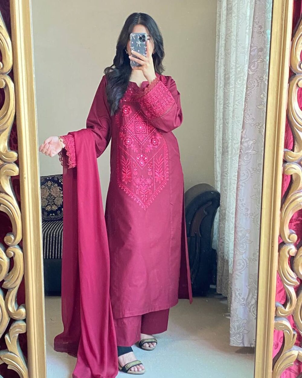 Meher Crimson Glow Kurta Collection
