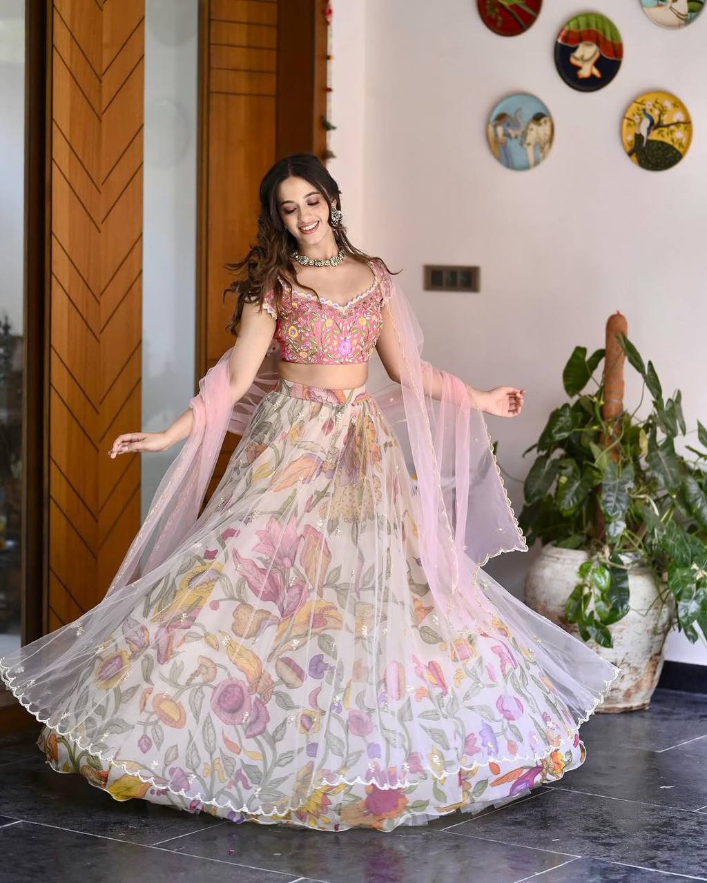 Lily Charm Printed Lehenga - Image 3